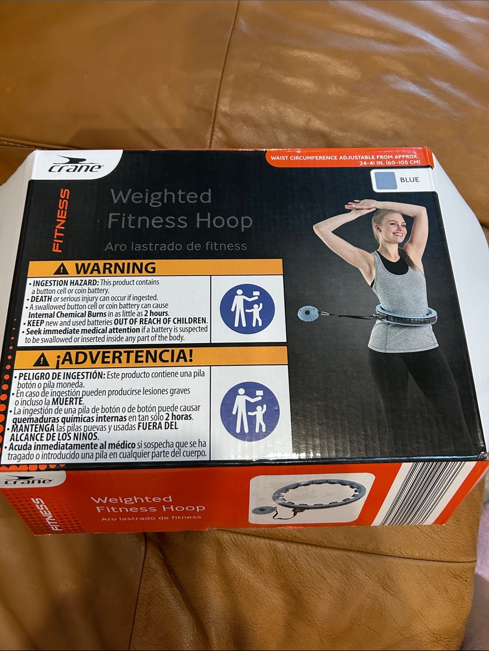 Crane Blue Weighted Fitness Hoop – Adjustable Hula Hoop for Exercise